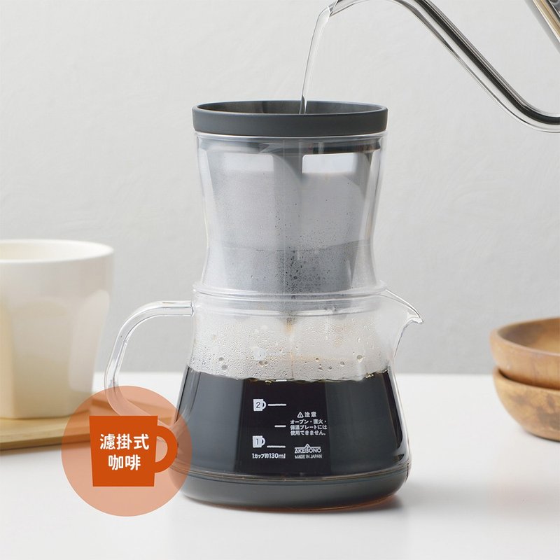 【Made in Japan】AKEBONO Transparent Dual-purpose Coffee Sharing Pot (Two Colors) - เครื่องครัว - พลาสติก 