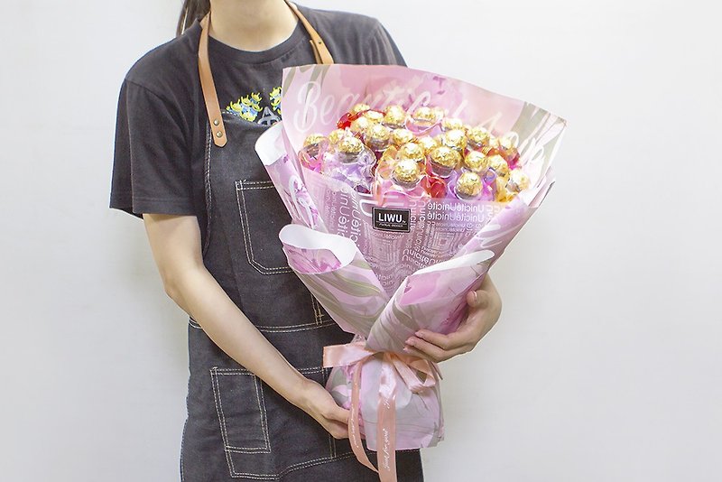 30 pieces of Jinsha Birthday Valentine's Day Graduation Bouquet A001 Graduation Day Valentine's Day - ช็อกโกแลต - อาหารสด สึชมพู