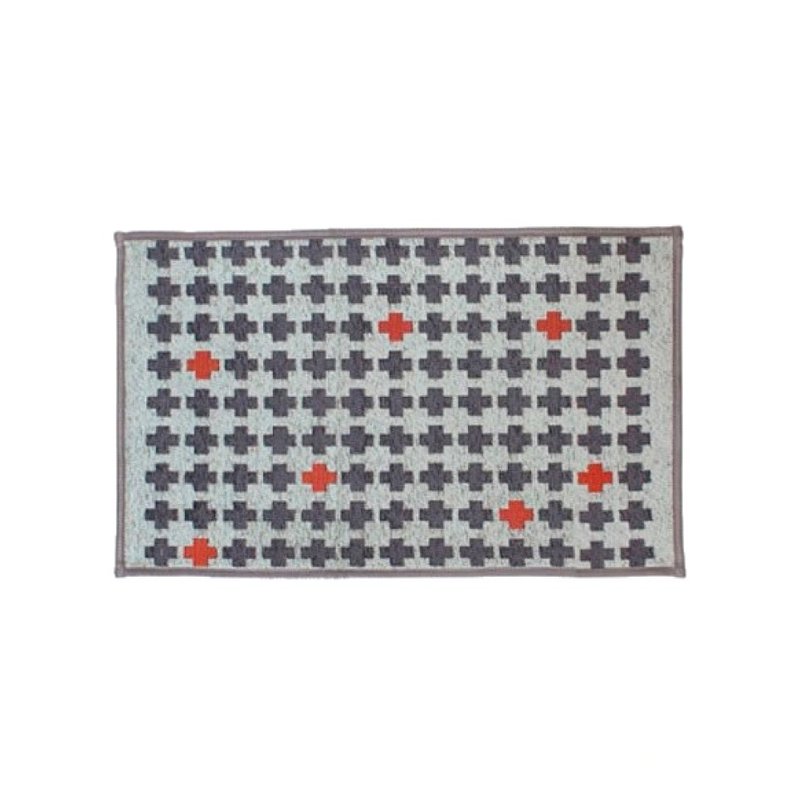 [SPICE] Foot Mat 45*75CM-Cross Pattern Imported from Japan - Rugs & Floor Mats - Other Materials Multicolor