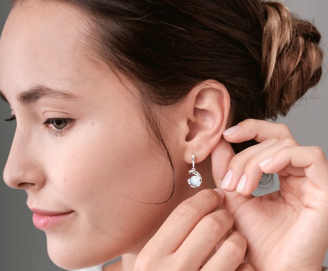 楽天市場】＼最大半額SALE／オパール ピアス S925 雫 ドロップ