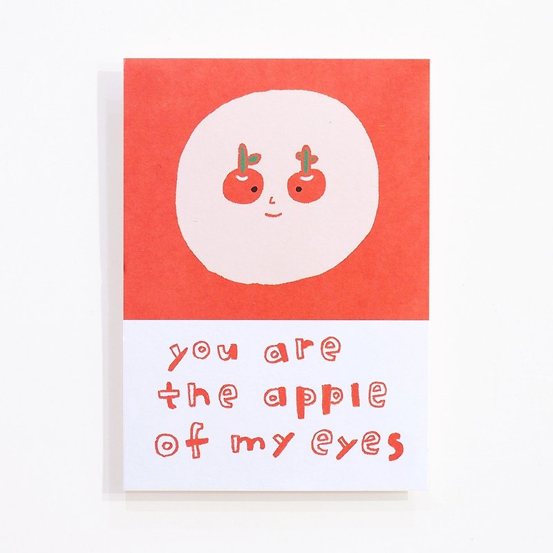 You Are The Apple Of My Eyes / Postcard - Cards & Postcards - Paper Red