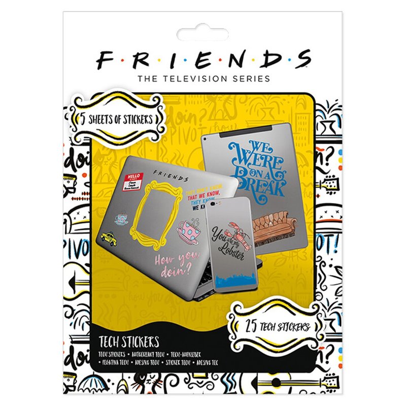 【Six People】 Friends - Tech Sticker Set - Stickers - Other Materials Multicolor