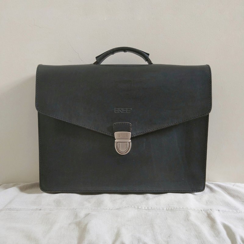 Leather bag_B066_BREE - Briefcases & Doctor Bags - Genuine Leather Black