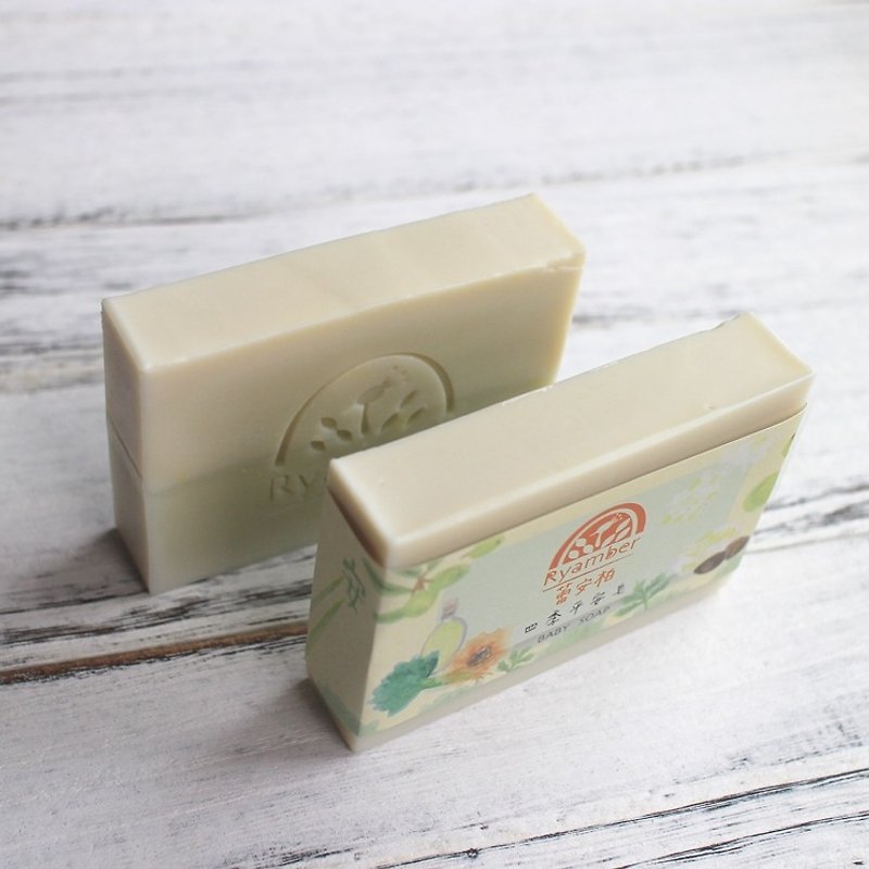 【Lianbo Handmade Soap】Four Seasons Soap. Baby soap│Allergic skin│Natural handmade soap│No fragrance│No additives - สบู่ - วัสดุอื่นๆ สีเขียว
