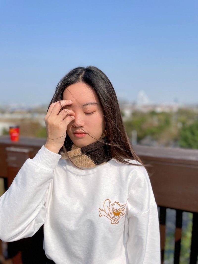 可可的溫柔圍脖。中性款圍脖。瑞士進口不刺皮膚柔軟線材 - 圍巾/披肩 - 羊毛 
