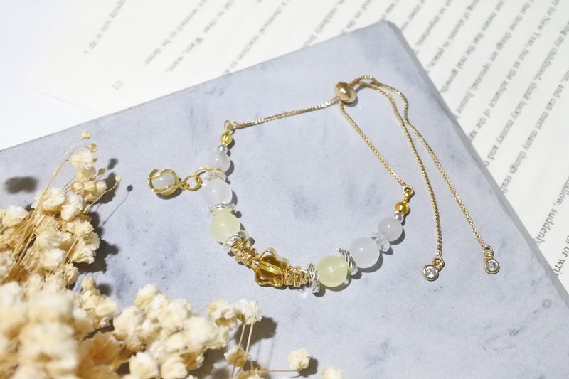 Fruits of the sun – natural crystal bracelet - สร้อยข้อมือ - คริสตัล สีส้ม