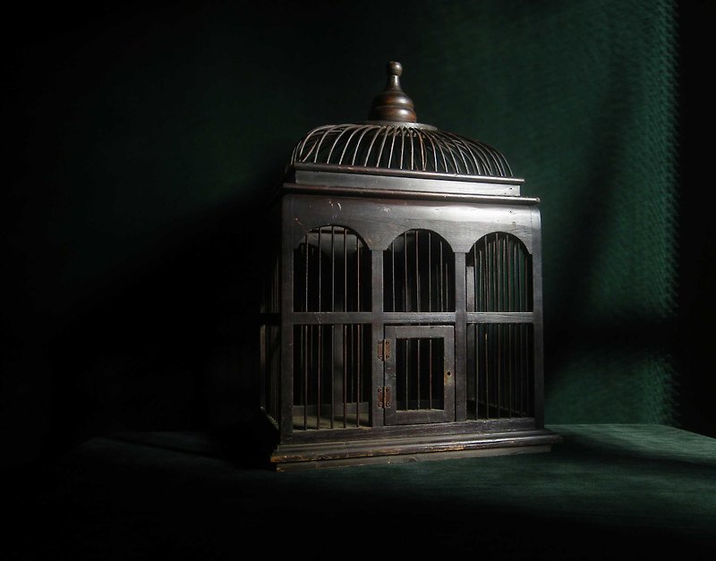 [OLD-TIME] Early second-hand European and American style wooden birdcage decoration - ของวางตกแต่ง - วัสดุอื่นๆ 