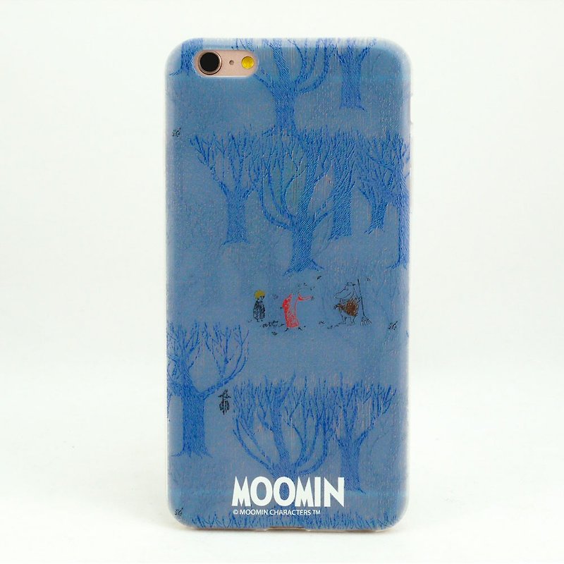 Moomin授權-空壓殼手機保護殼【十一月的等待 (霧藍)】 - 手機殼/手機套 - 矽膠 藍色
