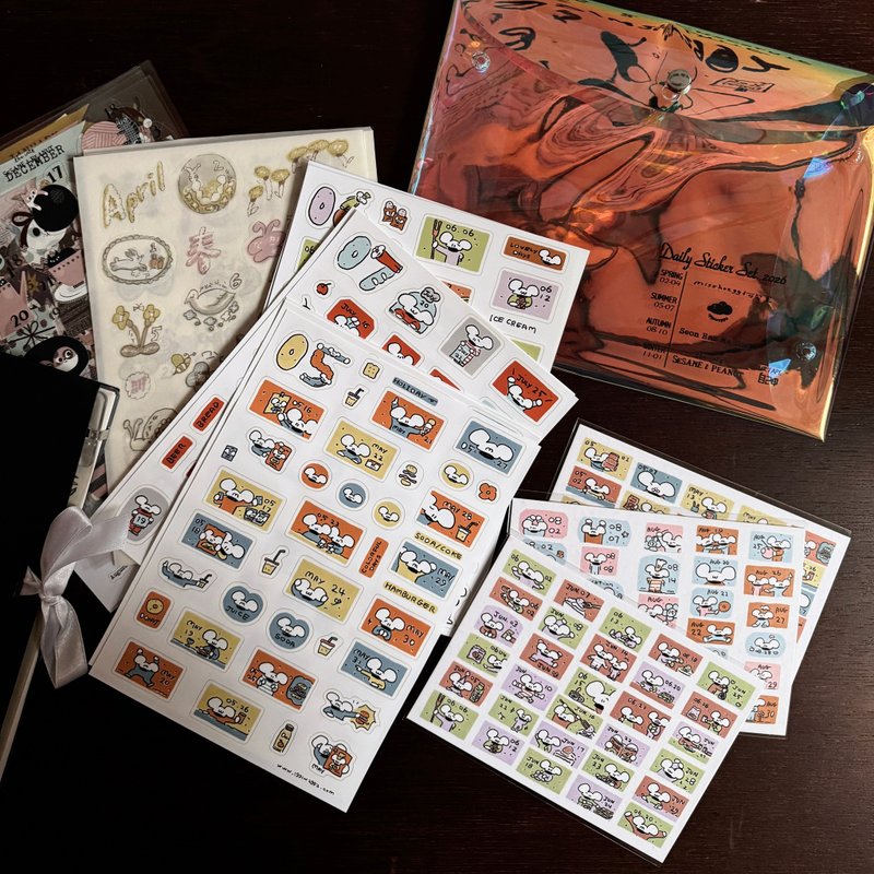 2026 日付貼紙 - 貼紙 - 紙 