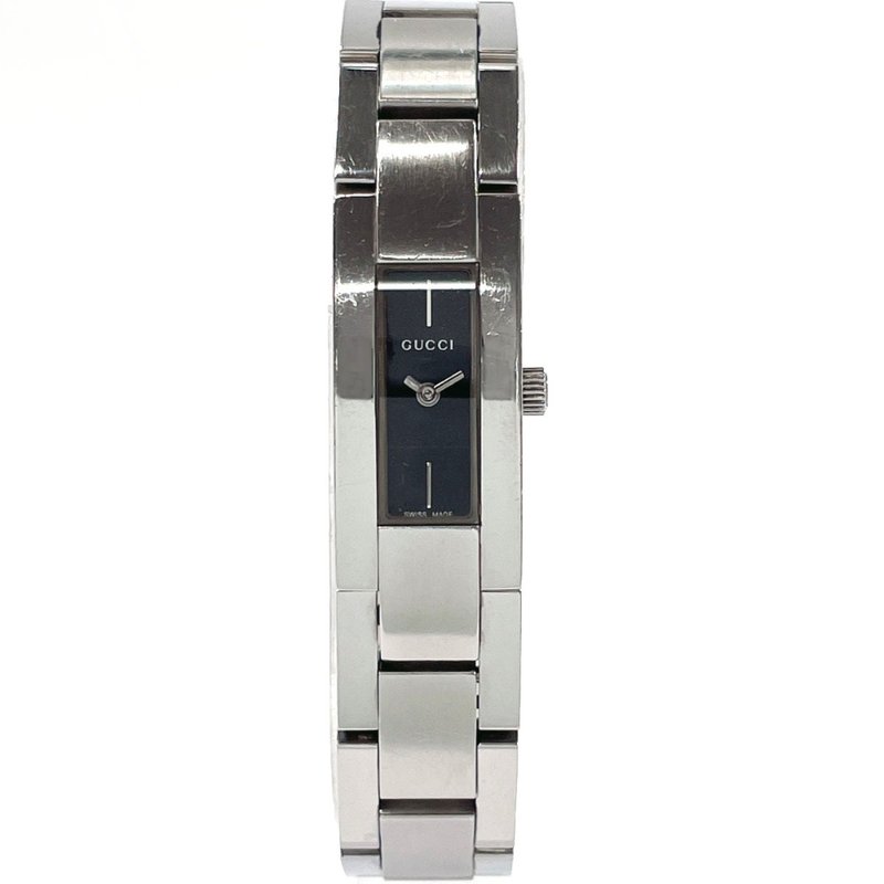 【日本直送 中古美品】グッチ GUCCI 腕時計 4600L ステンレススチール シルバー クオーツ ヴィンテージ - 女錶 - 不鏽鋼 銀色