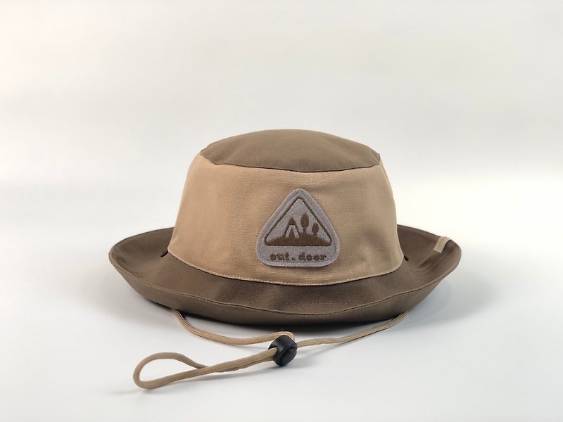 VA. Cloth handmade/outdoor series/fisherman hat/ Brown - หมวกเด็ก - ผ้าฝ้าย/ผ้าลินิน 
