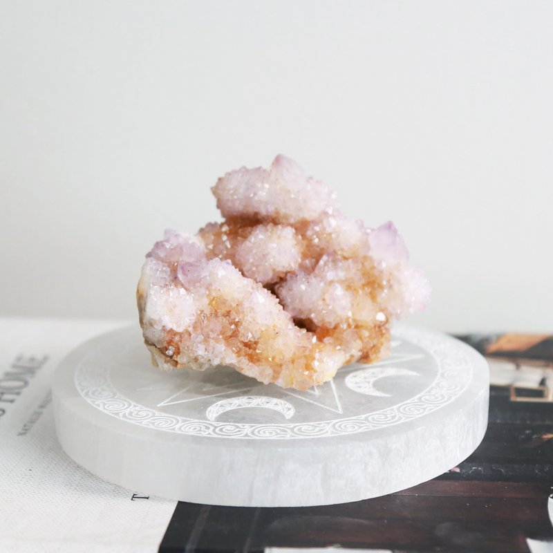精靈能量石與透石膏星月盤 - 擺飾/家飾品 - 水晶 紫色