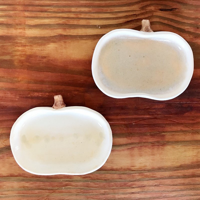 Foggy white pumpkin profile plate - Small Plates & Saucers - Porcelain 
