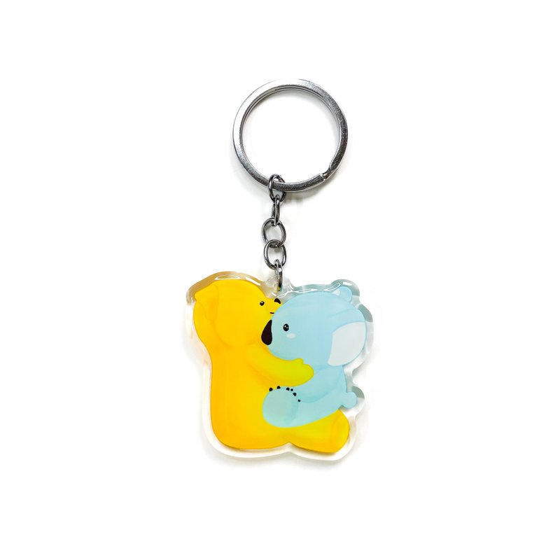 Bear And Koala Acrylic Keychain, Double Sided Epoxy Charm, Kawaii Cute Bear - 鑰匙圈/鑰匙包 - 壓克力 