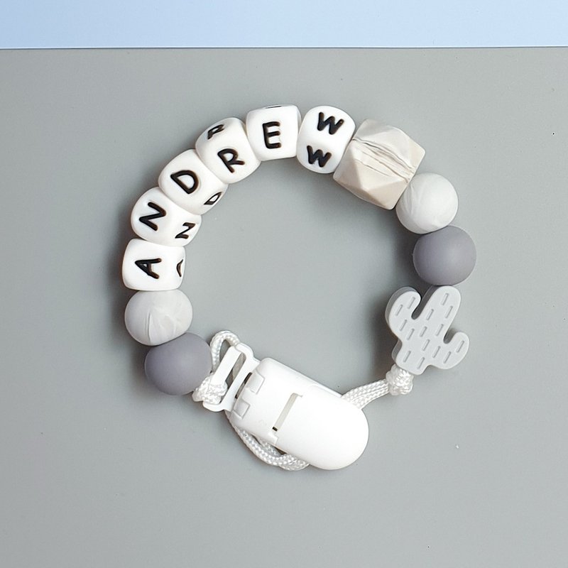 ANDREW 仙人掌 奶嘴鍊夾 / 客製化奶嘴鏈 可套香草奶嘴 (27cm) - 寶寶/兒童玩具/玩偶 - 其他材質 