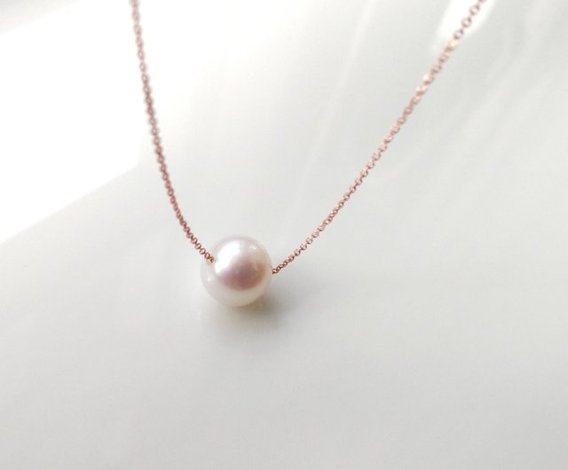 Pink Floating Pearl Necklace — Flotsam & Co.