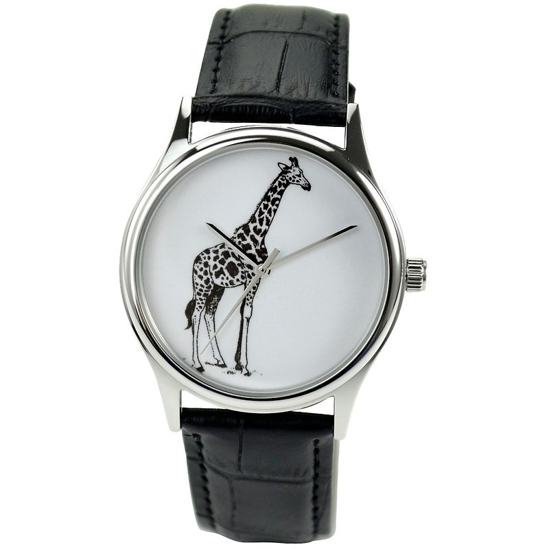 キリン ウォッチ (白黒) 全世界送料無料 - 腕時計 - 金属 