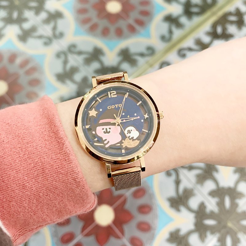 GOTOx Kanahei's Small Animals Co-branding Twinkling Star Series – Color style - นาฬิกาผู้หญิง - สแตนเลส สีน้ำเงิน