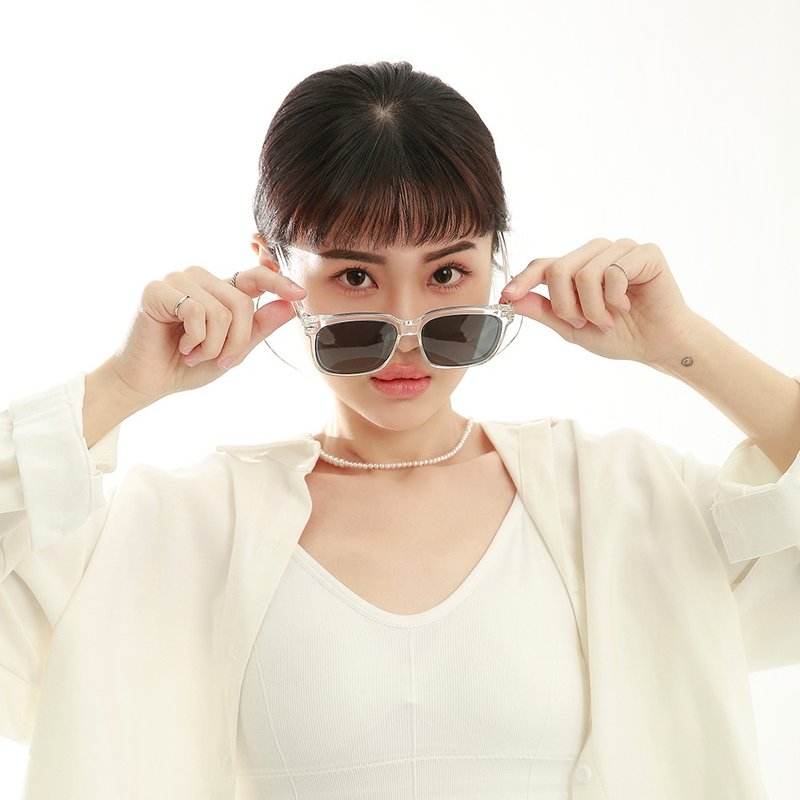 【ASLLY】透明TR90偏光墨鏡 極輕抗UV400 都會戶外眼鏡 - 太陽眼鏡 - 塑膠 黑色