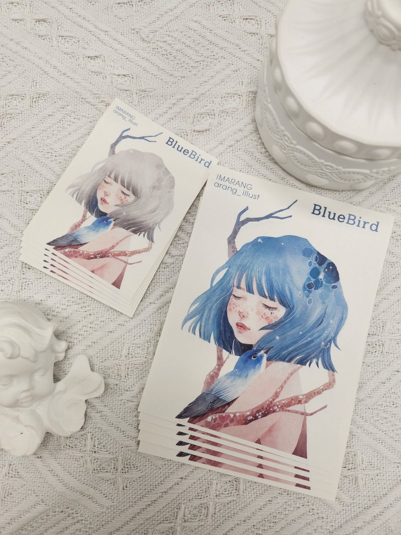 Blue bird - 貼紙 - 紙 
