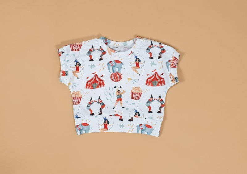 Circus baby t-shirts, baby boy t-shirt, baby girl t-shirt, baby clothes - 男/女童裝 - 棉．麻 多色