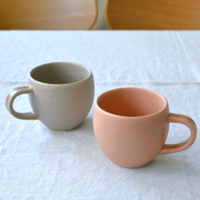 Mino Ware Cullet Pair Mug Soup Cup|Coffee Cup - แก้วมัค/แก้วกาแฟ - ดินเผา สึชมพู