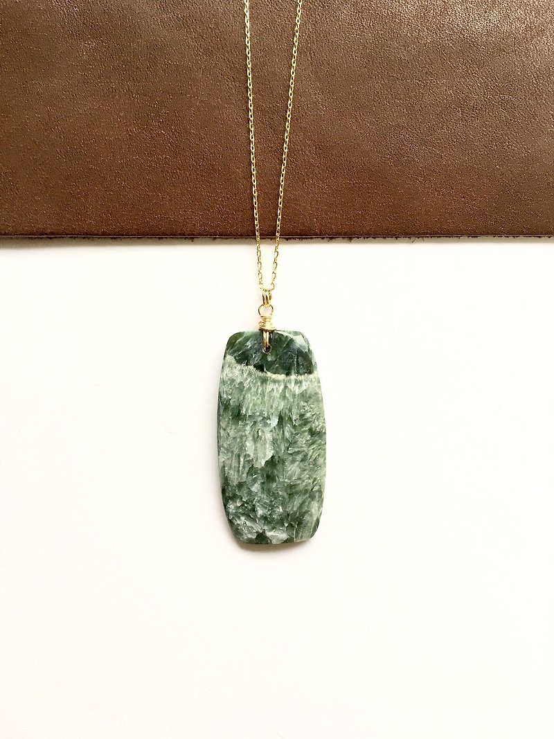 Seraphinite necklace - Necklaces - Stone Green