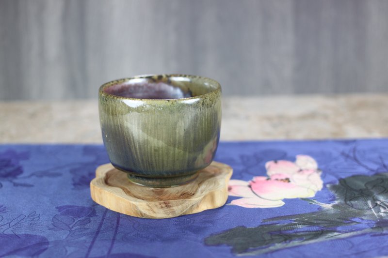 【送禮好物】天然落灰 柴燒茶碗 名家葉敏祥手作 150ml - 茶壺/茶杯/茶具 - 瓷 