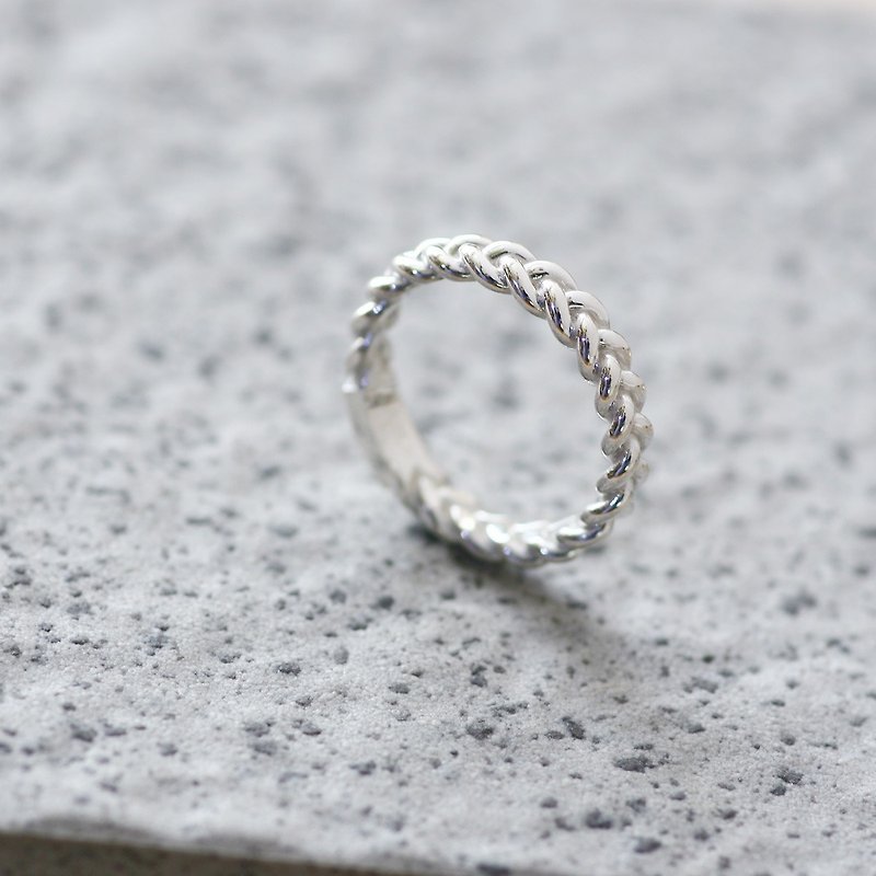 Braid ring Silver 925 - แหวนทั่วไป - โลหะ สีเงิน