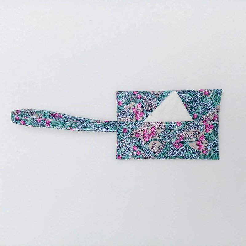 Teal Printed Pocket Facial Paper Cover-Waterproof - Tissue Boxes - Cotton & Hemp Multicolor