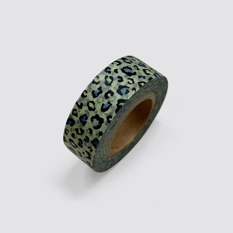 Leopard light khaki | Masking Tape - 紙膠帶/和紙/PET - 紙 卡其色