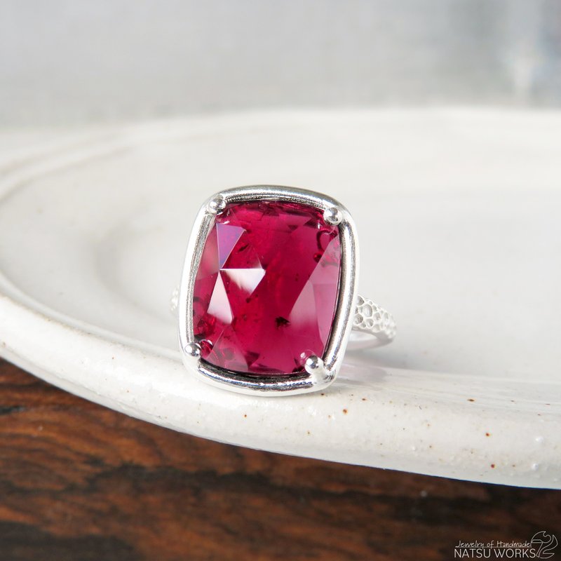 ガーネット リング / rose-cut Garnet Ring lll - 戒指 - 寶石 紅色