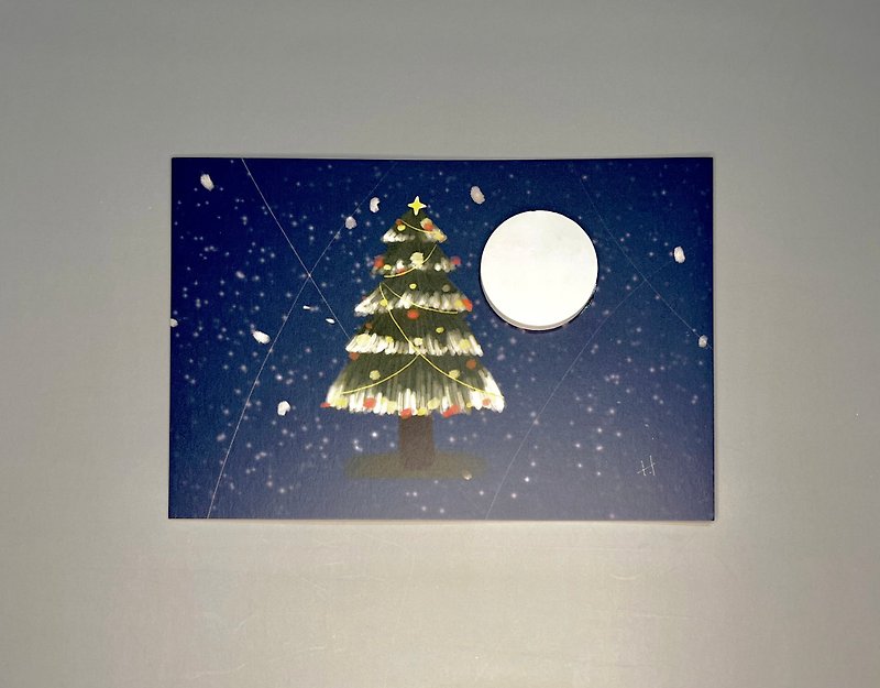 VN【記念シリーズ-MERRY CHRISTMAS】ディフューズ付きポストカード【クリスマスギフト】 - カード・はがき - 紙 ブルー