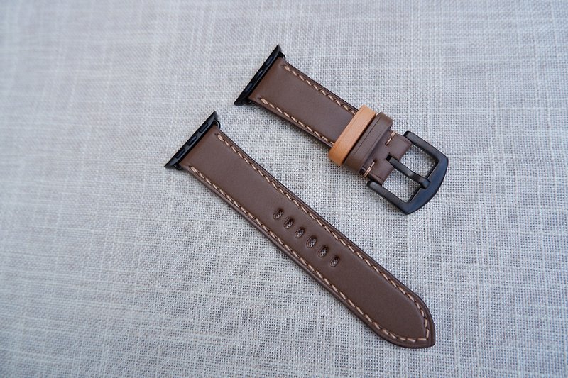 Buttero olive Brown Isaac handmade strap custom strap custom strap strap applewat - Watchbands - Genuine Leather Khaki
