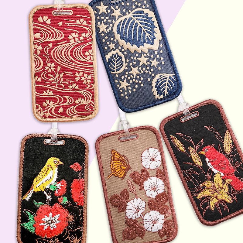 Embroidered Hangtag  Japanese Elegance Series. - Luggage Tags - Thread 