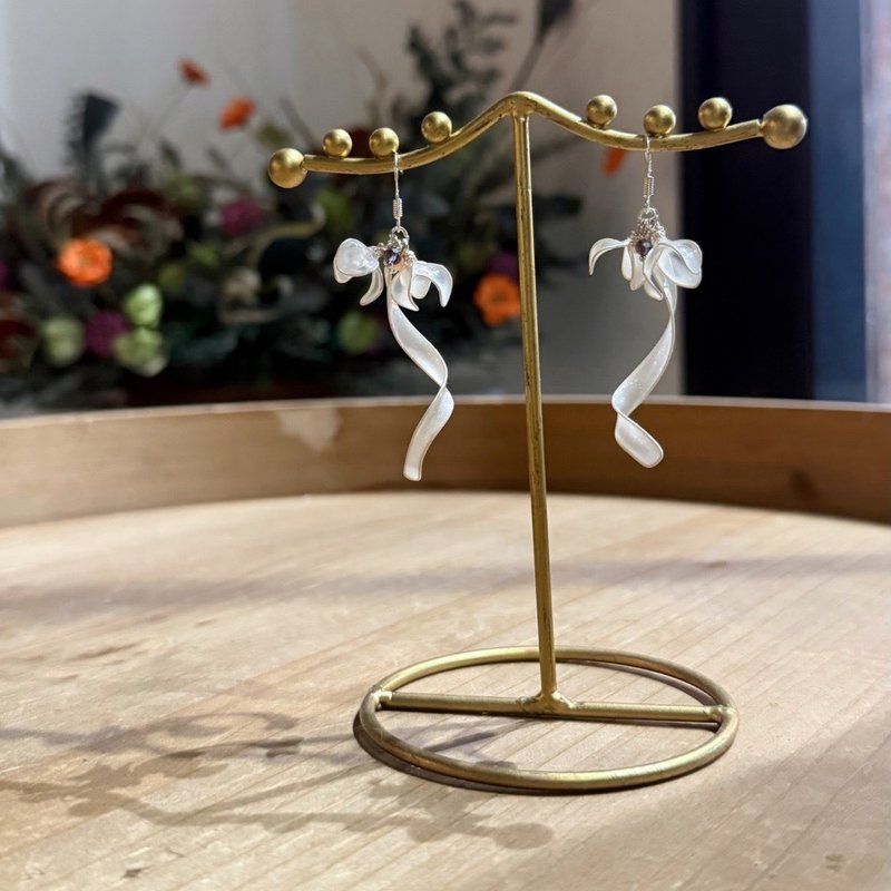 訂製柔光花嫁 - 耳環/耳夾/耳骨夾 - 樹脂 