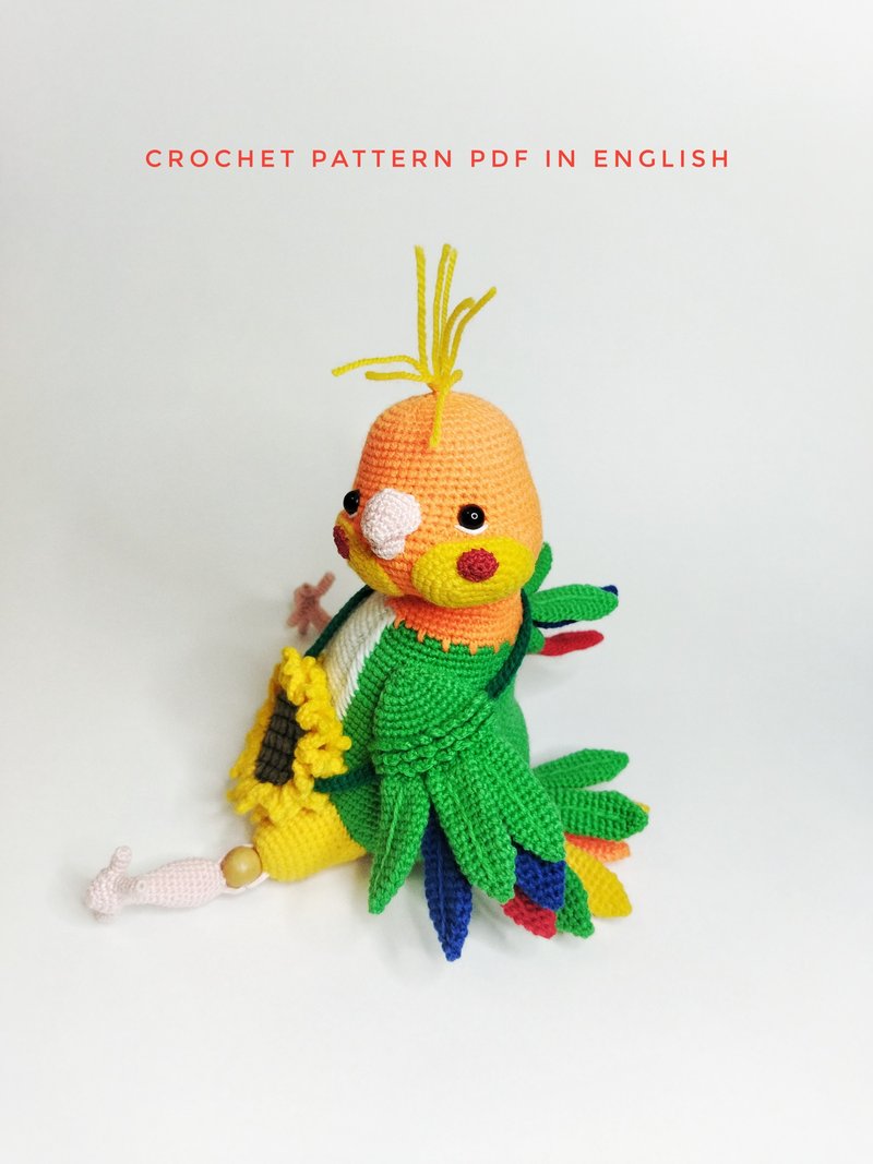 鹦鹉鸟钩针图案pdf。 Amigurumi玩具鹦鹉钩针图案pdf - 手工藝教學/工具書 - 其他材質 