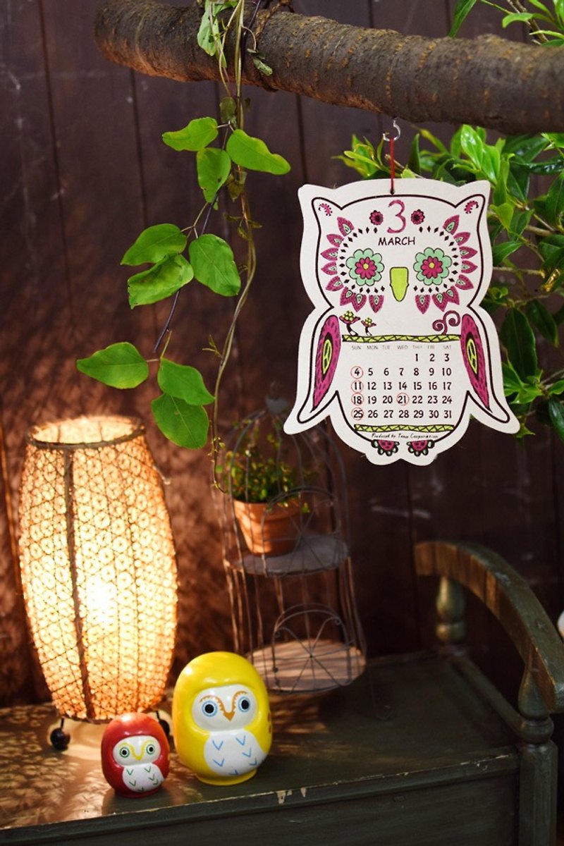 ✱ 2018 years hand-painted owl calendar ✱ - Calendars - Paper 