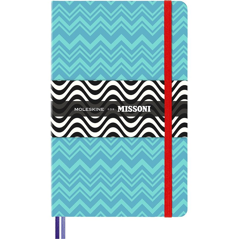 MOLESKINE MISSONI Joint 2023 Diary 12M Sawtooth Green L Type - Notebooks & Journals - Paper Multicolor