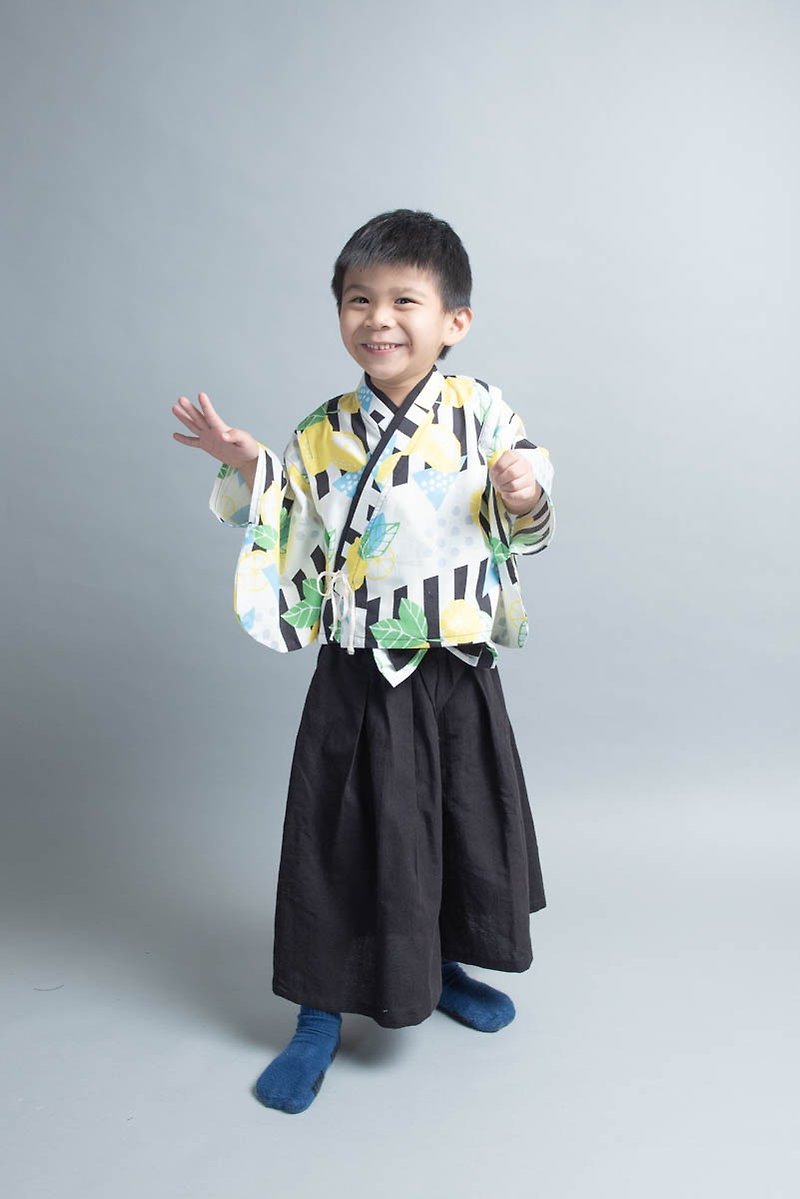 Asakusa Zhenshou Kimono-Customized Infant Baby Child Japanese Kimono Dress Shirt Miyue - Kids' Dresses - Cotton & Hemp Blue