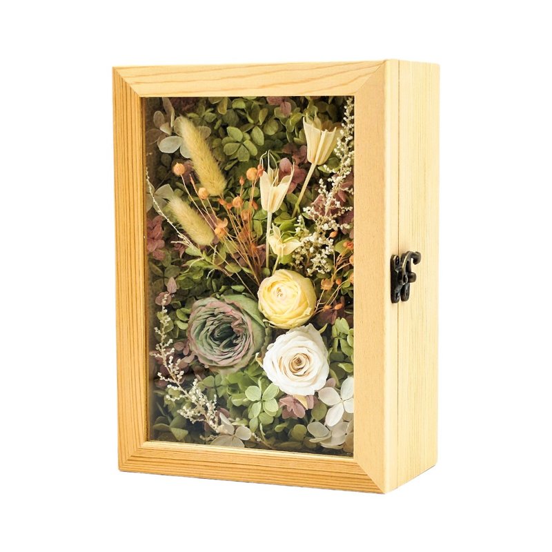 【Pinkoi Exclusive】Wooden Preserved Flower Box - Mini Garden - Dried Flowers & Bouquets - Plants & Flowers Green