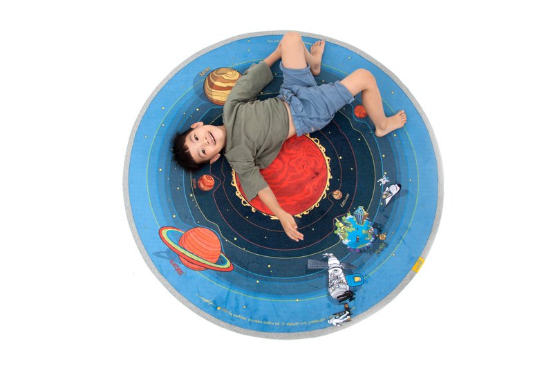 Korea Le papa Imagination Game Floor Mat Small Planet - Rugs & Floor Mats - Other Man-Made Fibers Multicolor