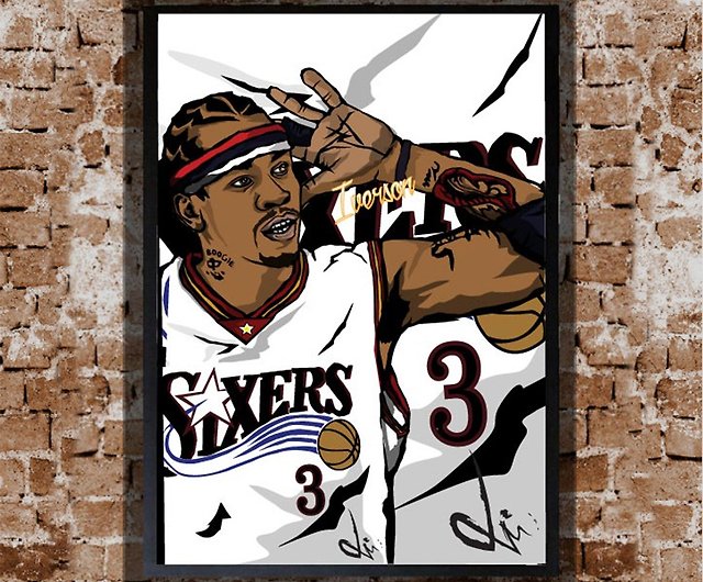 Allen Iverson God of War NBA star illustration exclusive original puzzle  photo frame frame - Shop chicshop8 Picture Frames - Pinkoi