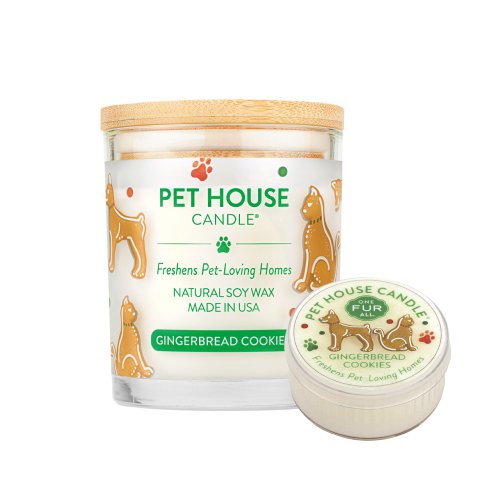 毛寵世代旗艦店 美國 PET HOUSE 室內除臭寵物香氛蠟燭-薑餅餅乾