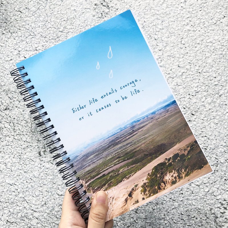 Courage courage/ coil notebook - สมุดบันทึก/สมุดปฏิทิน - กระดาษ สีน้ำเงิน