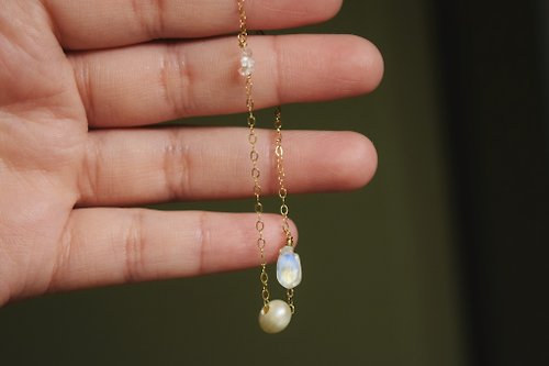 Makai Myjewelry 14k gold filled Clara bracelet 14K注金珍珠手鍊赫基蒙月光石