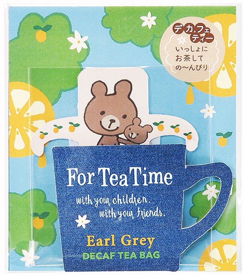 【日本TOWA紅茶】For Tea Time低咖啡因系列動物掛耳紅茶包★伯爵茶口味(小熊) - 茶葉/漢方茶/水果茶 - 新鮮食材 綠色