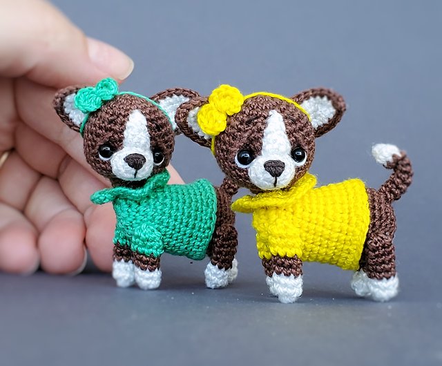 Miniature crocheted puppy Chihuahua. Dollhouse miniature. - Shop  Microtoysby Kids' Toys - Pinkoi