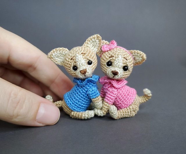 Miniature crocheted puppy Chihuahua. Dollhouse miniature. - Shop  Microtoysby Kids' Toys - Pinkoi