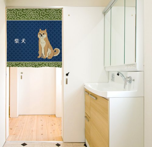 Moonstar House 星月屋 【預訂】日本製 藤蔓花柴犬短門簾